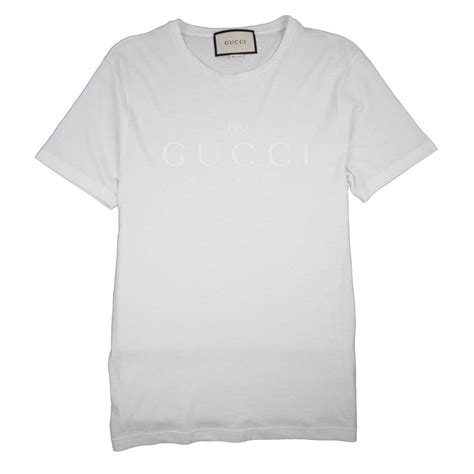 gucci logo white t shirt up close|authentic Gucci t shirts.